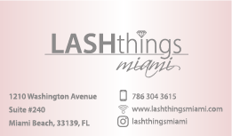 LASHthings Miami Business Card